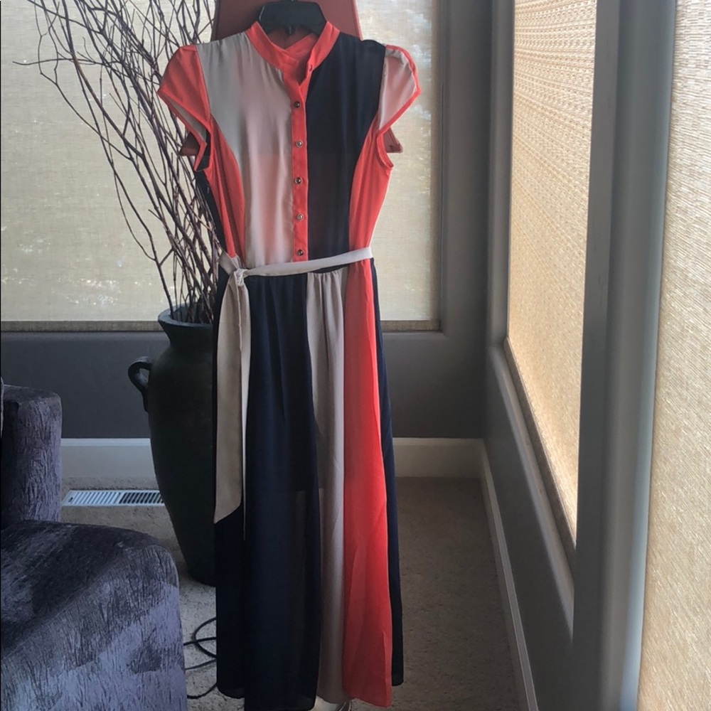Color block flowy dress!!